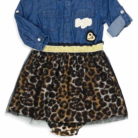 🆕 GUESS Baby Denim Dress & Bloomers Set - Picture 4 of 15